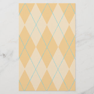 Orange Argyle Stationery