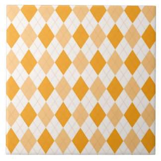 Orange Argyle Tile