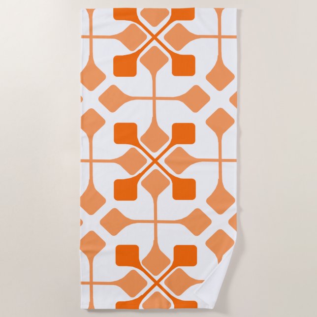 Orange Arrows Beach Towel (Front)