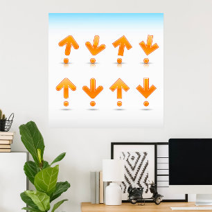 Orange Arrows Poster