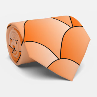 Orange Art Deco Design Neck Tie