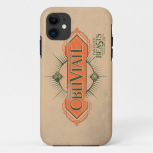Orange Art Deco Obliviate Spell Graphic iPhone 11 Case