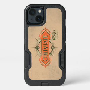 Orange Art Deco Obliviate Spell Graphic iPhone 13 Case