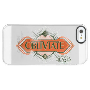 Orange Art Deco Obliviate Spell Graphic Clear iPhone SE/5/5s Case