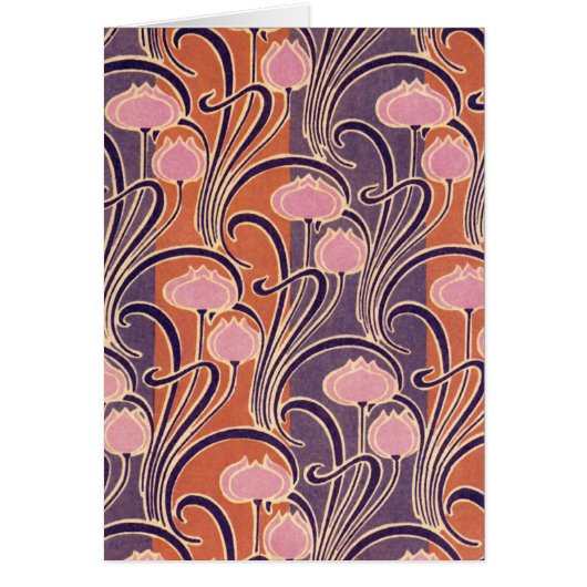 Orange Art Deco Pattern Cards (Front)