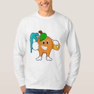 Orange as Painter with Paint brush T-Shirt