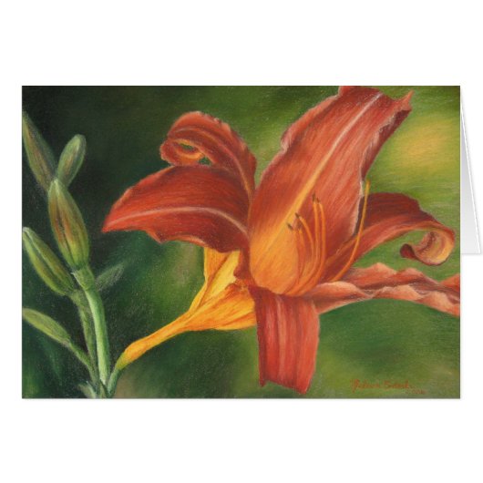 Orange Asiatic Lily Cards (Front Horizontal)