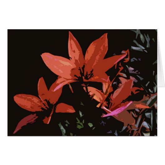 Orange Asiatic Lily Cards (Front Horizontal)