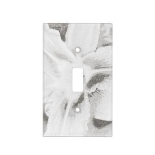 Orange Asiatic Lily SketchBW Light Switch Cover