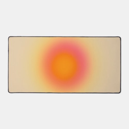 Orange Aura Abstract Trendy Background  Desk Mat