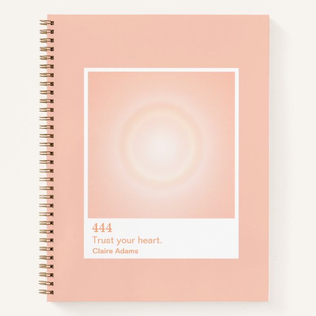 Orange Aura Swatch Angel Number Notebook (Front)