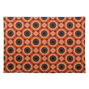 Orange Autumn Flower Cloth Placemat