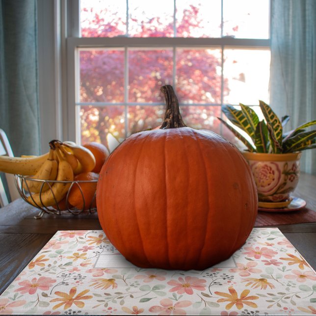 Orange autumn flower pattern Placemats  20" x 14" (Creator Uploaded)
