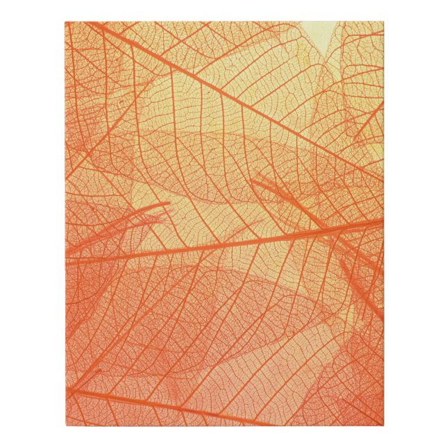 Orange Autumn Leaf  Canvas Wall Art (Front)
