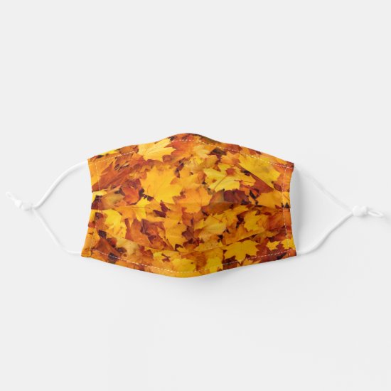 Orange Autumn Leaves Face Mask For Her