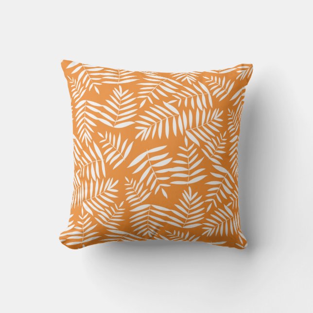 Orange Autumn Leaves Outdoor Fall  Pillow (Front)