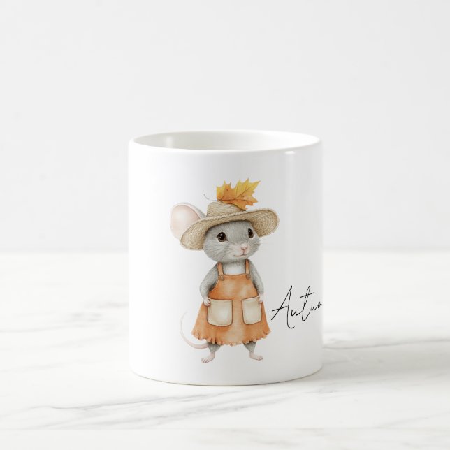 Orange Autumn Mouse Coffee Mug (Center)