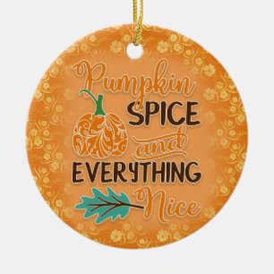 Orange Autumn Pumpkin Ornament