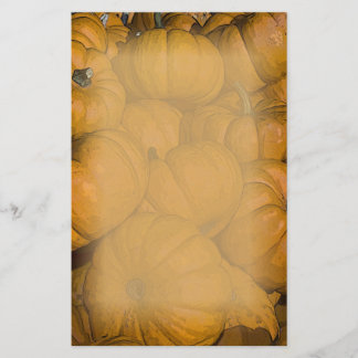 Orange Autumn Pumpkins Stationery