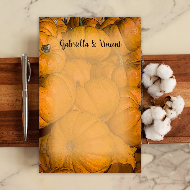 Orange Autumn Pumpkins Wedding Stationery (Creator Uploaded)