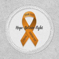 Orange Awareness Ribbon Add Your Custom Text