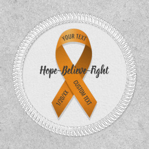 Orange Awareness Ribbon Add Your Custom Text Patch