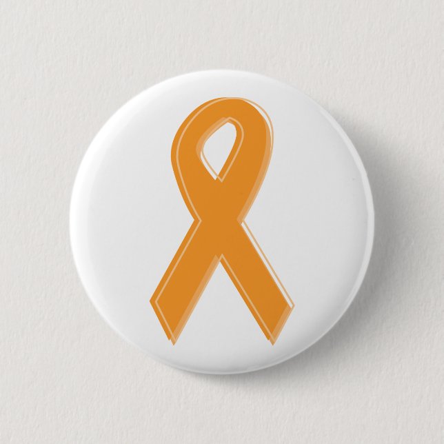 Orange Awareness Ribbon Button (Front)