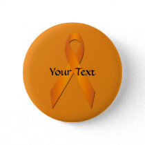 Orange Awareness Ribbon Button Template