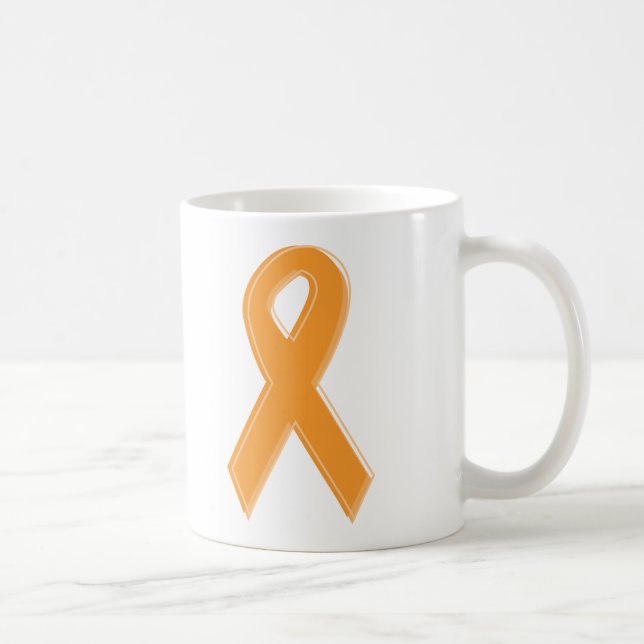 Orange Awareness Ribbon Coffee Mug (Right)