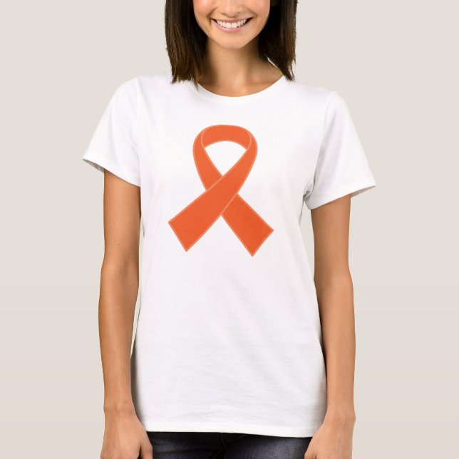 Orange Awareness Ribbon Gift T-Shirt (Front)