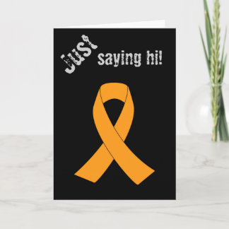 Orange Awareness Ribbon — Leukemia, MS Card