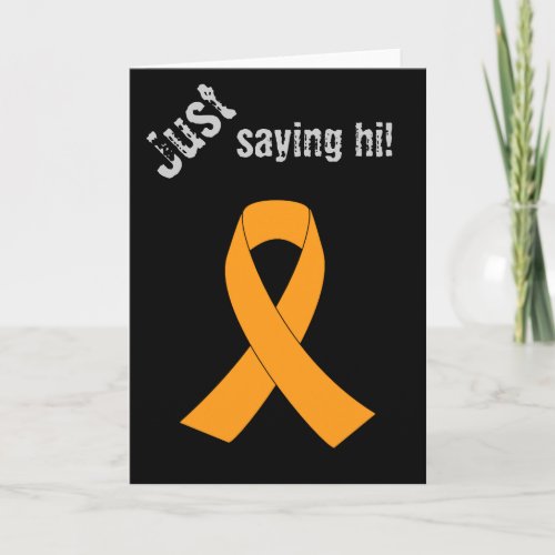 Orange Awareness Ribbon  Leukemia MS Card