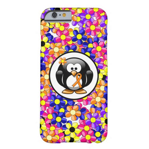 Orange Awareness Ribbon Penguin Barely There iPhone 6 Case