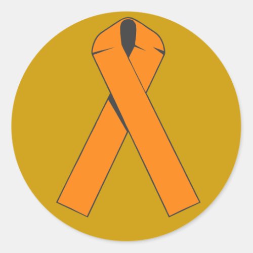 Orange Awareness Ribbon Products Classic Round Sticker
