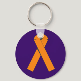 Orange Awareness Ribbon Products Keychain
