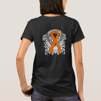 Orange Awareness Ribbon with Wings T-Shirt
