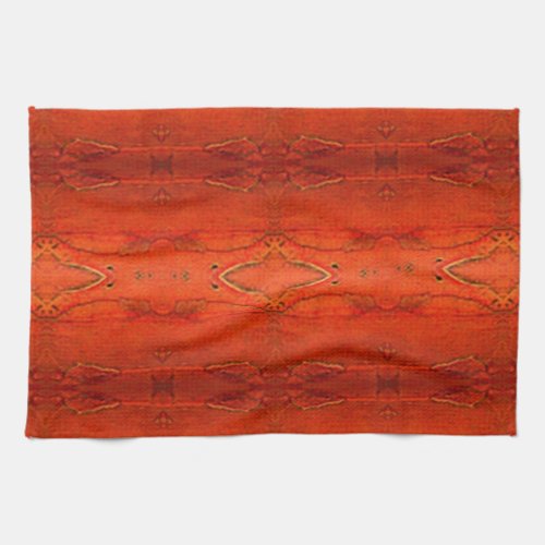 Orange Aztec Pattern20 Kitchen Towel