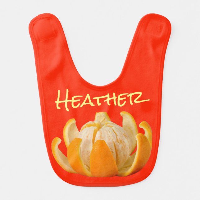 Orange Baby Bib (Front)
