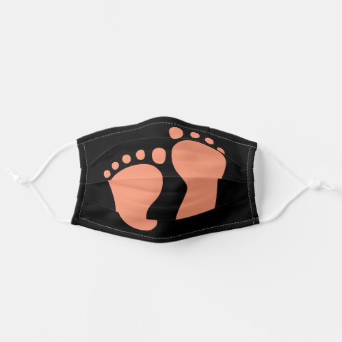 Orange Baby Feet  Face Mask