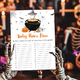 Orange Baby is Brewing Baby Name Race Game