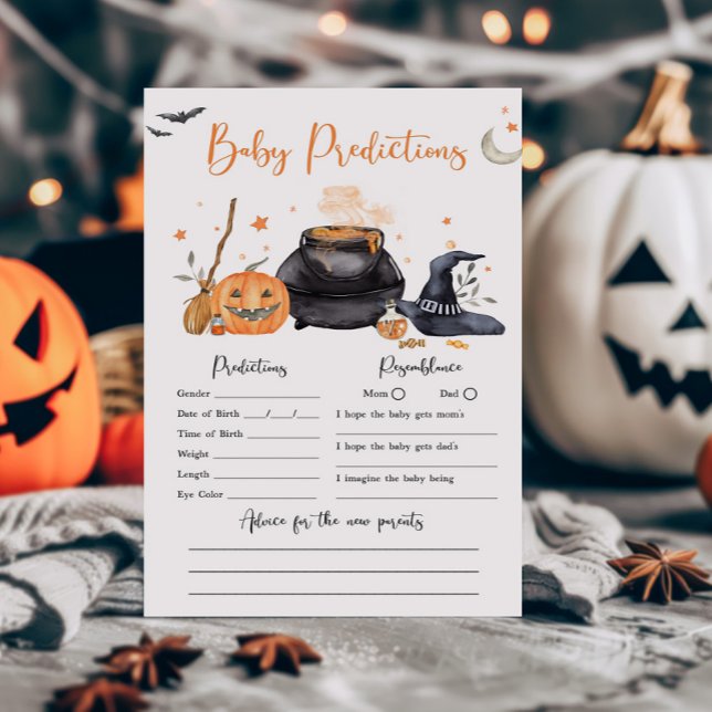 Orange Baby is Brewing Baby Prediction Game (Baby is Brewing Baby Shower Baby Predictions Game)