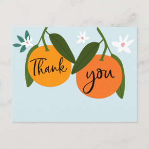 Orange Baby Shower Thank You Postcard