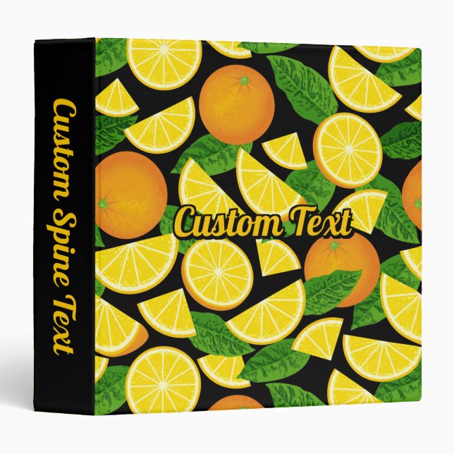 Orange Background 3 Ring Binder (Front/Spine)