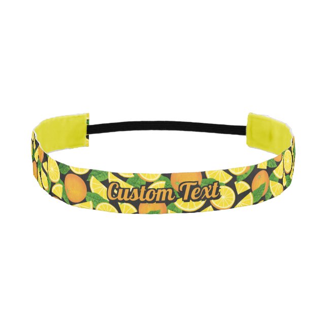 Orange Background Athletic Headband (Front)