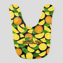 Orange Background Baby Bib