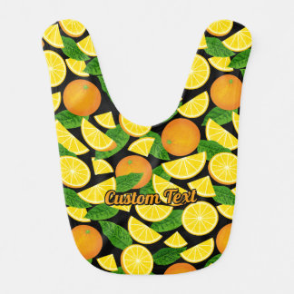 Orange Background Baby Bib