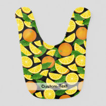 Orange Background Baby Bib