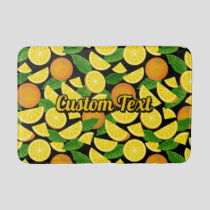 Orange Background Bath Mat