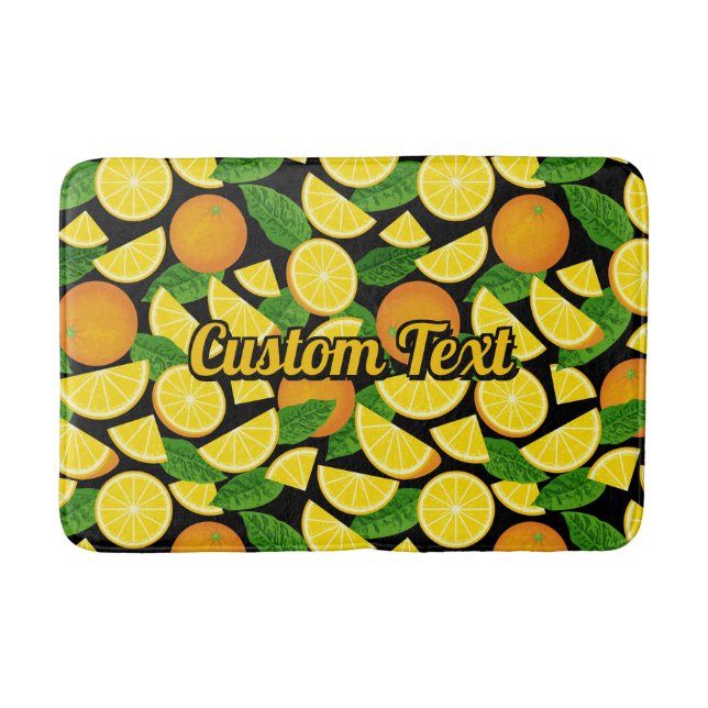 Orange Background Bath Mat (Front)