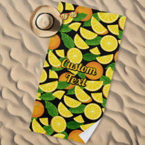 Orange Background Beach Towel